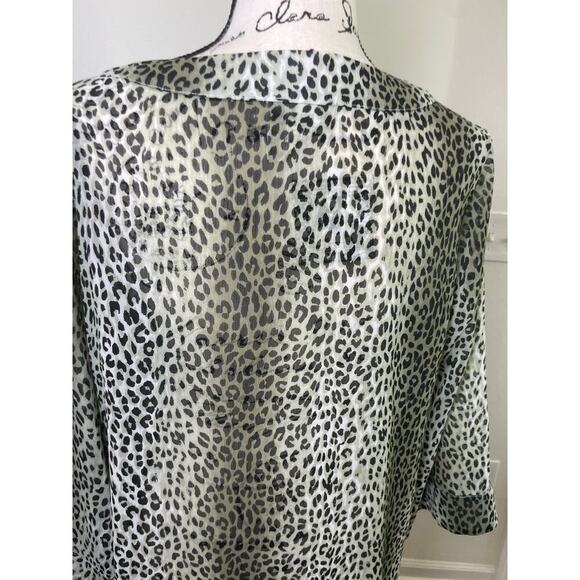 TOMMY BAHAMA SWIM COVER UP TUNIC EMBELLISHED CHEETAH ANIMAL PRINT SZ M BEACHY - Picture 11 of 16